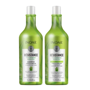 Kit Resistance Fibra de Bambú Inoar Shampoo y Acondicionador 1000 ml
